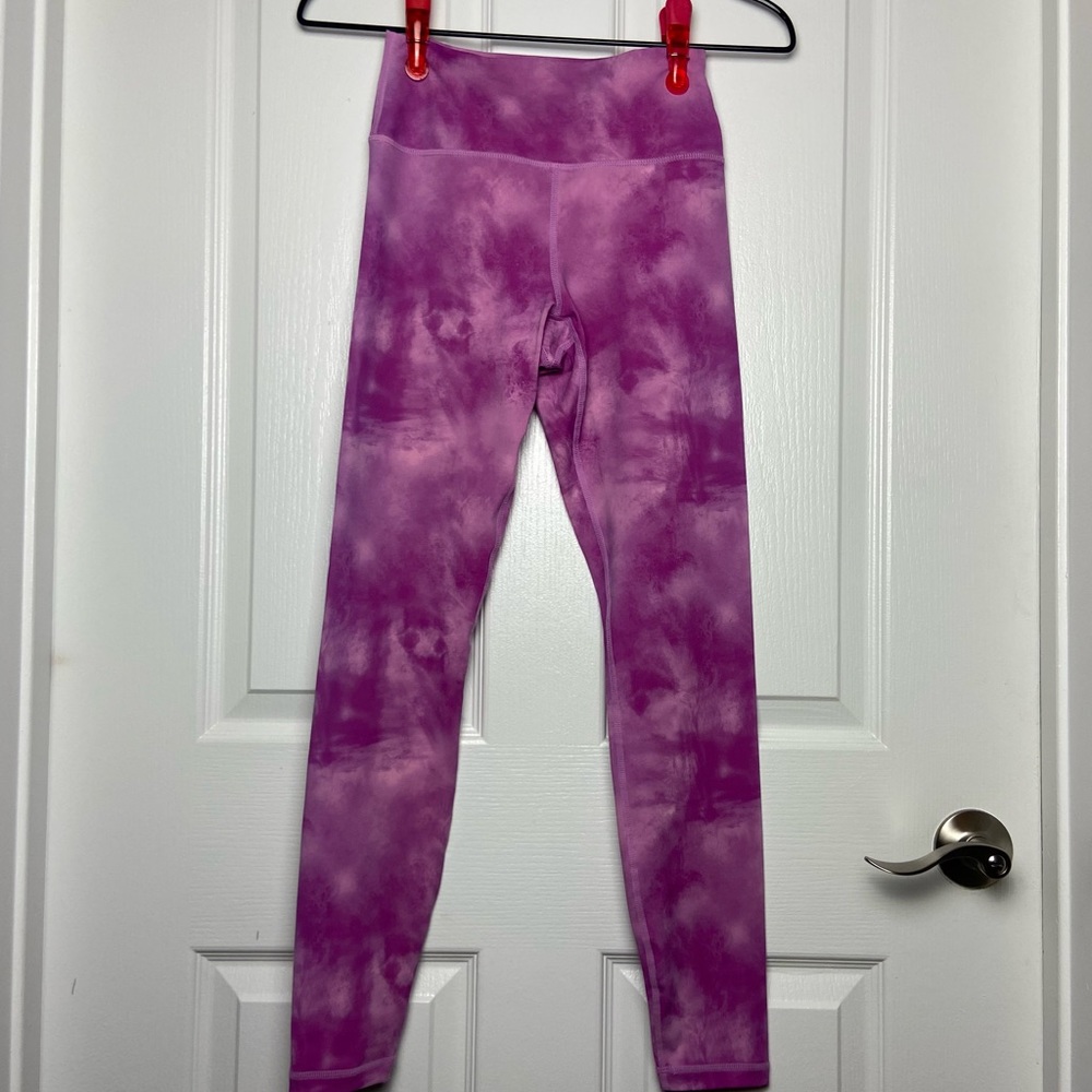 Spiritual Gangster Pink & Purple Tie Dye Leggings Size S